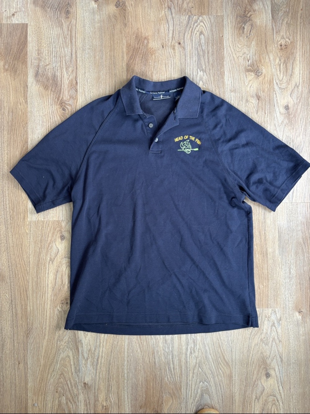 Men's Navy Polo Shirt with Embroidered Logo